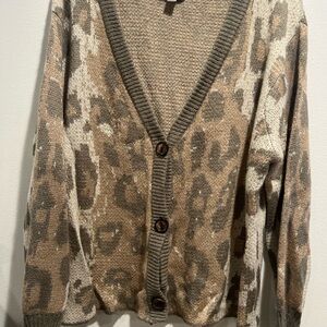 City Sleek oversized Knit cardigan